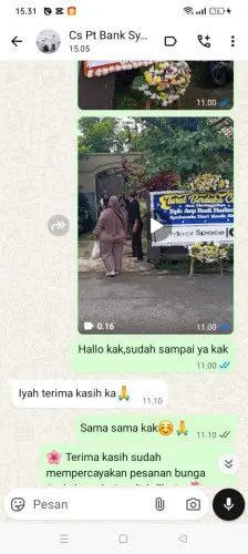 Testimonial Papan Bunga sumenep
